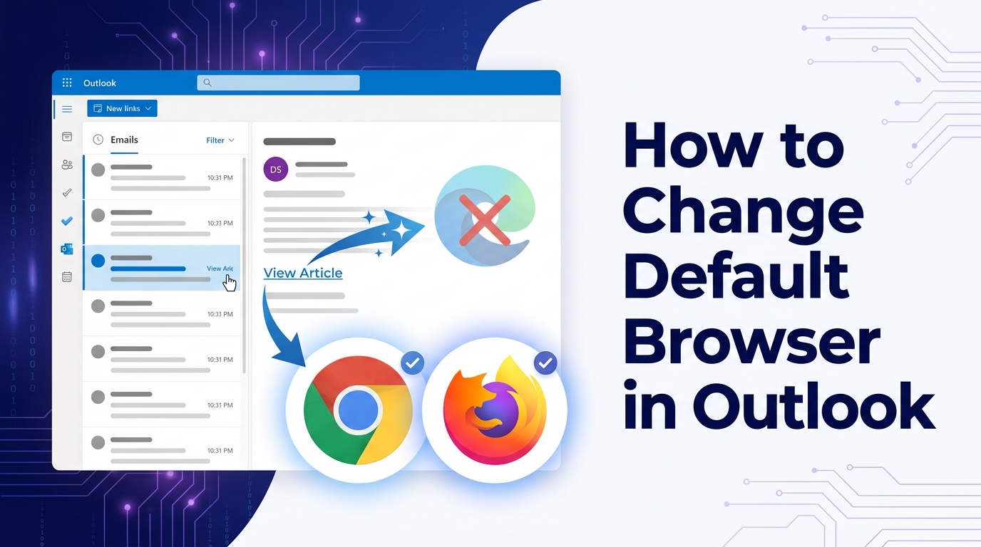 How to change default browser in Outlook
