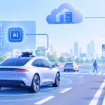 Autonomous vehicle using edge computing with onboard AI, sensors, roadside infrastructure, and cloud connectivity